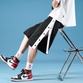 方便穿脱瘫痪老人病人护理短裤 两侧全开扣裤 腰腿伤脚伤骨折康复裤