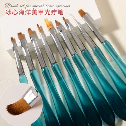 美甲笔刷套装美甲工具不掉毛光疗笔刷子彩绘渐变扫扫笔勾线拉线笔