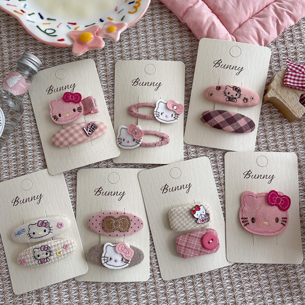 粉色系！蝴蝶结猫咪儿童碎发刘海边夹宝宝甜美卡通可爱刺绣发饰新,童装/婴儿装/亲子装,发饰,淘宝优惠券,粉丝福利购,淘宝优惠卷