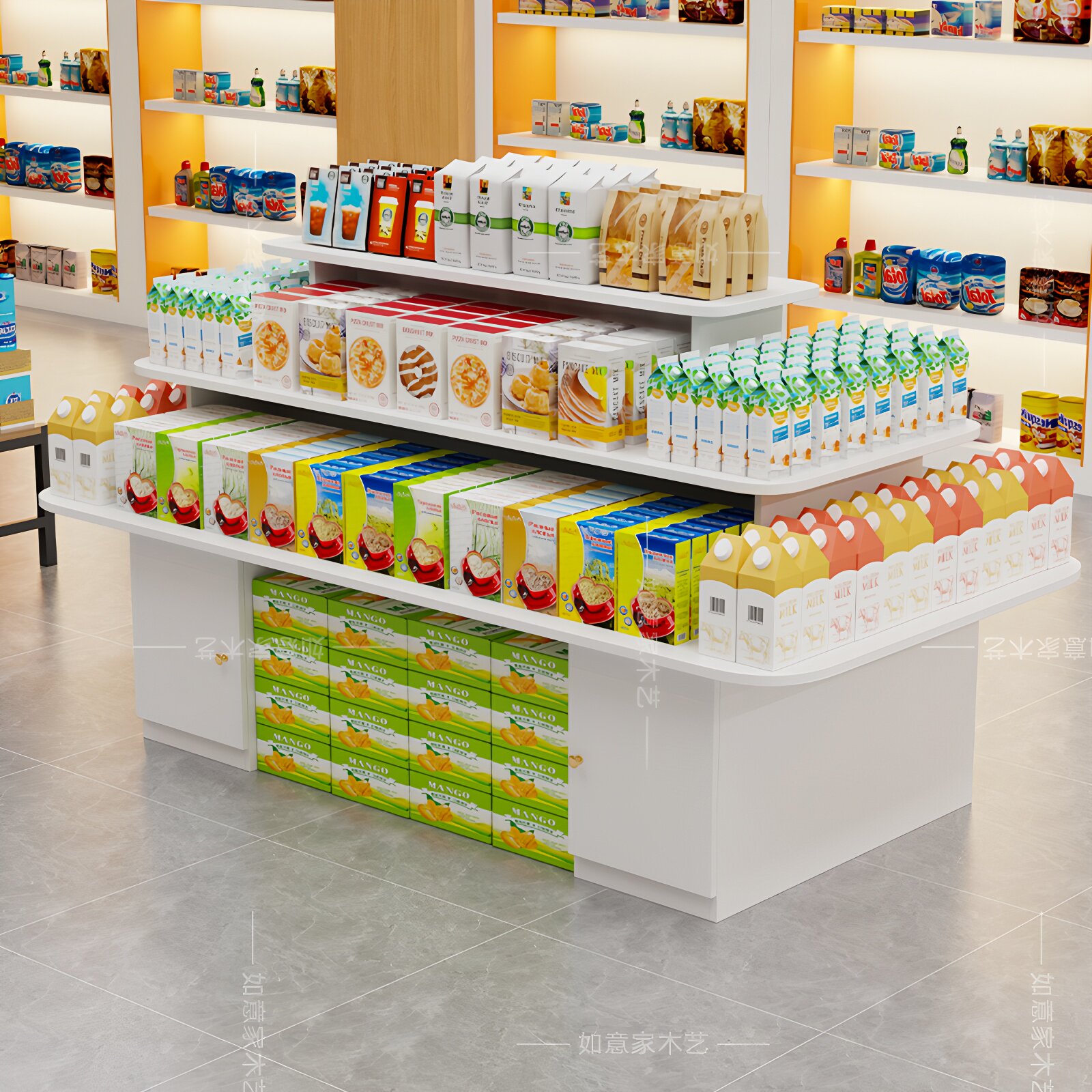 中岛展示柜产品陈列柜母婴店鞋子促销台样品流水台超市货架展示台