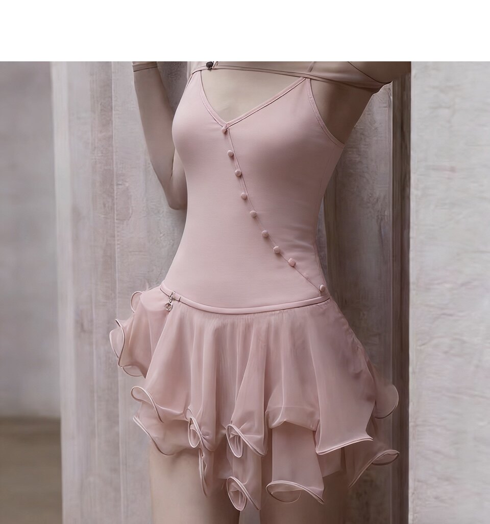 芭蕾舞蹈服女成专业练功服女童跳舞裙吊带芭蕾舞服芭蕾舞