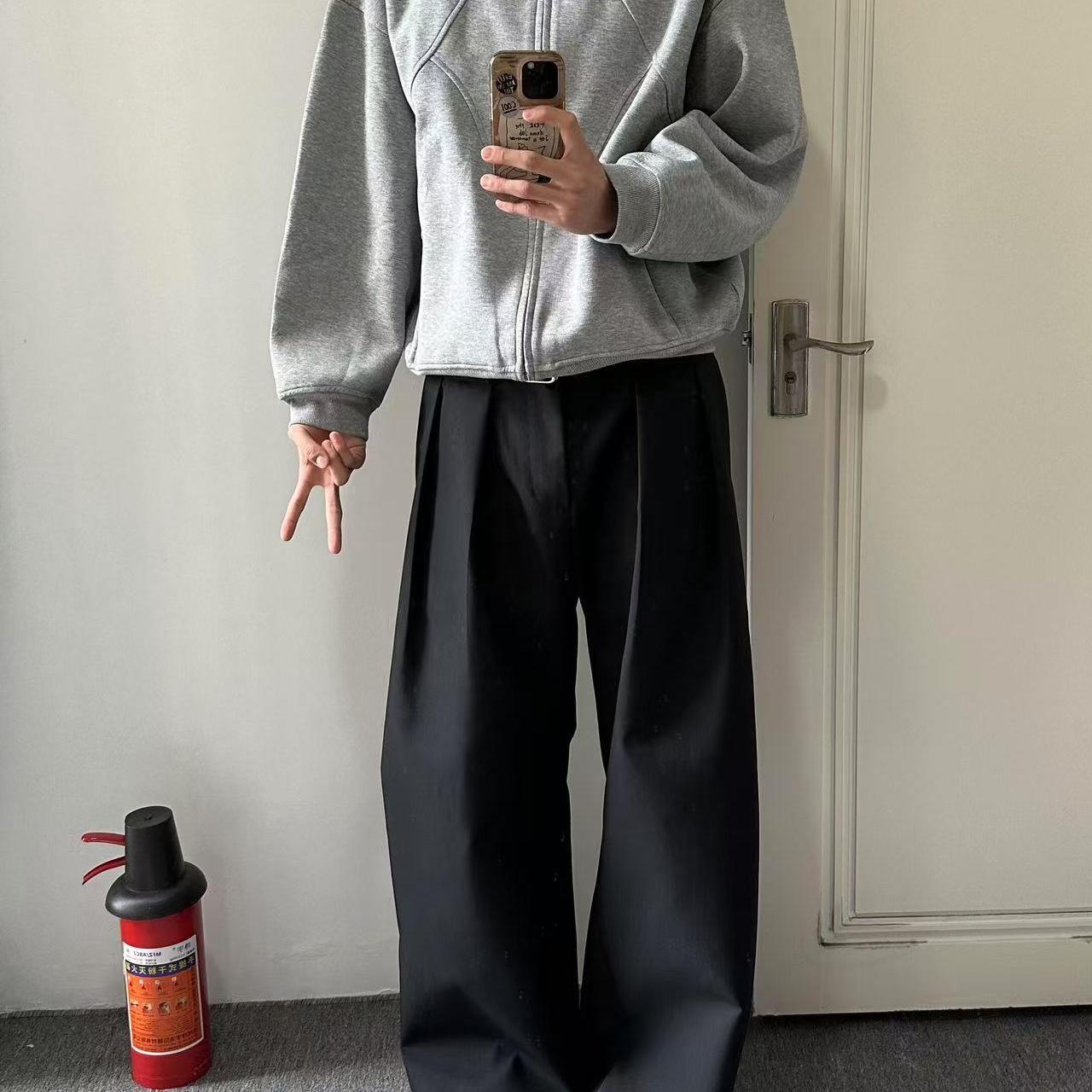 美式复古重磅解构短款卫衣