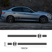 Romeo车贴条纹拉花装 适用于阿尔法罗密欧汽车下侧边贴花 Alfa 饰