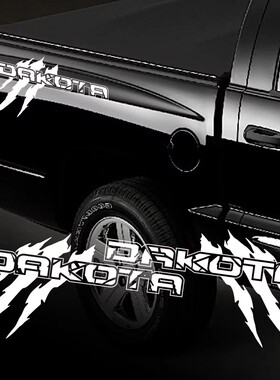 适用于道奇Dakota V6 SRTt车身侧贴纸皮卡车斗图案爪纹装饰贴花