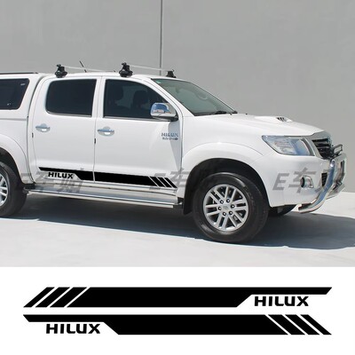 适用于丰田Hilux海克拉斯Revo Vigo皮卡车条纹贴画车身侧裙贴拉花