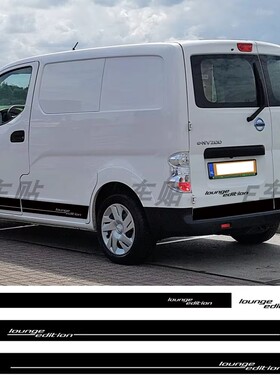 汽车侧门贴纸 适用于日产NV200尼桑Evalia长条纹图形车贴装饰划痕