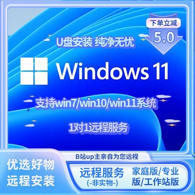 B站up远程重装正版windows11电脑系统win10工作站版专业安装升级