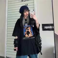 實拍原宿風寬鬆短袖恤潮