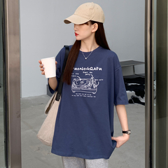 實拍韓版新款寬鬆短袖恤女