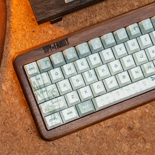 108 雅俗共赏PBT键盘键帽小清新浅绿原厂高度个性 定制热升华68