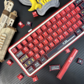 原厂动漫风EVA二号机PBT键帽红黑客制化定制热升华键盘帽wooting