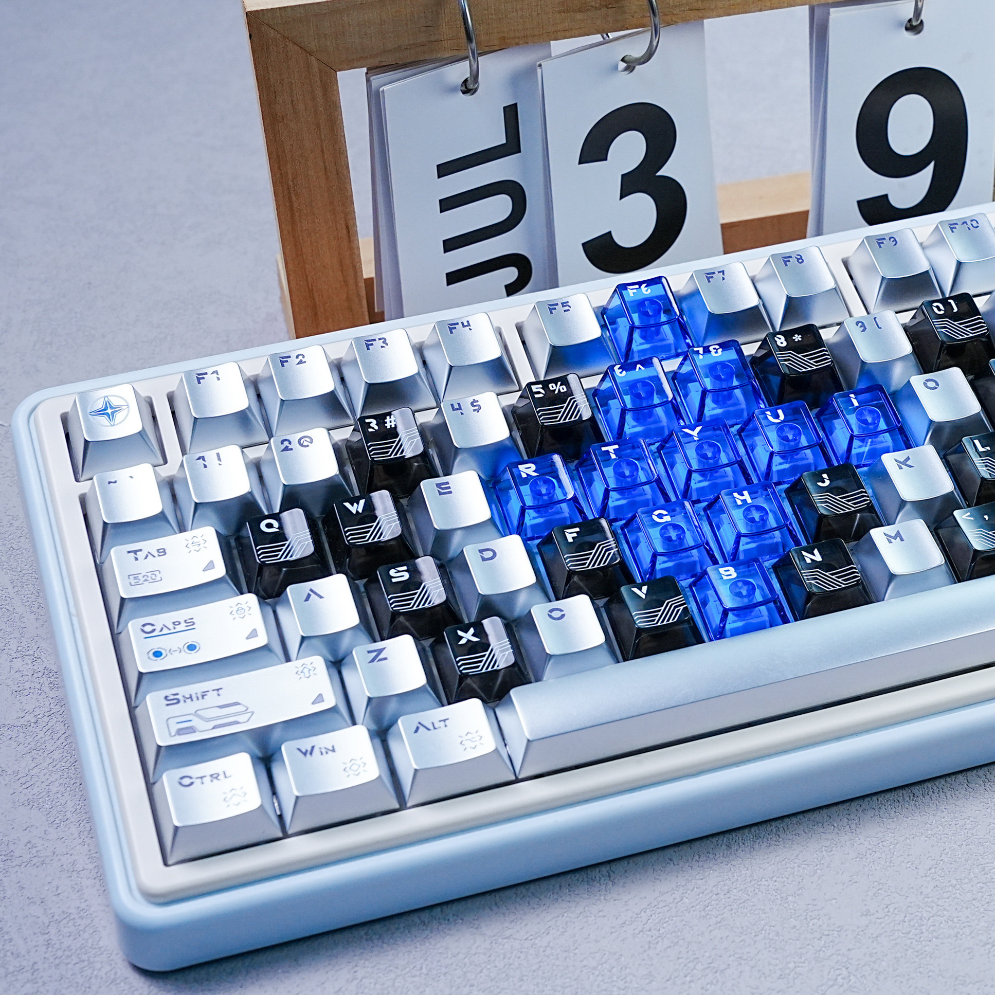 北极星金属漆键帽PC透光EV63机械键盘键帽定制个性客制化87/108