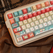 雪绒绒圣诞键帽女生可爱风机械键盘帽PBT原厂高度68 108十字轴