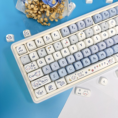 小狗不白键帽moa高度pbt热升华