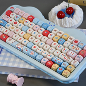 西部猫猫Moa键帽PBT热升华机械键盘帽可爱高颜值68 108适配