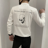 B302CS3312021秋装男士字母图案印花衬衣社会风，男装衬衫，电商B216（原B302）