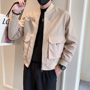 B302JK8310P902024秋男小立领大口袋夹克外套小伙风直播