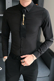 B302CS6821年秋夜店少爷工作服长袖衬衫送同款领带，男装衬衫，电商B216（原B302）