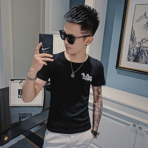 B302 T 2021春夏新款 男印花短袖T恤 无头社会风图片