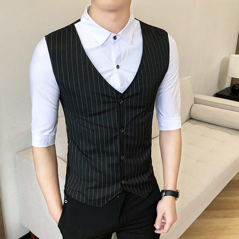 B302CS2312021夏装男七分袖假两件衬衫中袖工装衬衣,男装衬衫,电商B216（原B302）