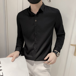 B302 CS333 2021秋装男士皇图案衬衣 社会风图片