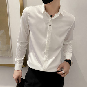 B302 CS333 2021秋装男士皇图案衬衣 社会风图片