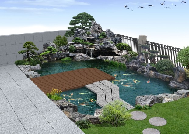 鱼池做过滤池系统太湖石假山黑色 水池规划与施工一体化承包,商业/办公家具,假山/仿真造景,淘宝优惠券,粉丝福利购,淘宝优惠卷