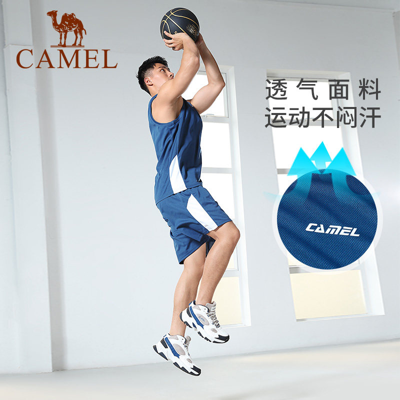 CAMEL BASKETBALL JERSEY TRACKSUIT MENS QUICK DRYING VEST SHORTS RACE TRAINING JERSEY TEAM JERSEY AMERICAN JERSEY