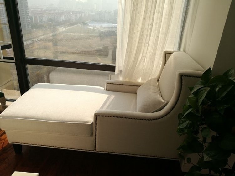 美式沙发榻复古北欧田园简美风格布艺休闲新古典懒人贵妃椅美人靠