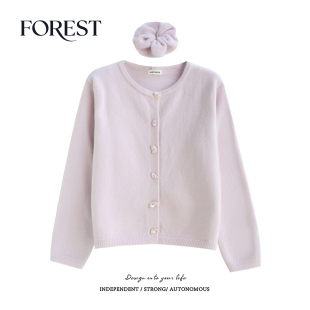 清仓 外套 2件5折 塔罗贝月牙扣圆领毛衣开衫 头绳 不退不换