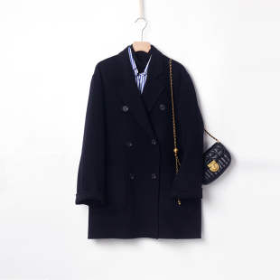 高端双面羊绒大衣特大码加肥加大微胖mm2025秋冬新款女装毛呢外套