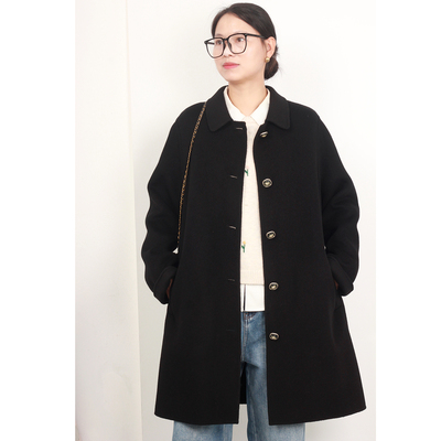 显瘦女大码双面羊绒大衣加肥加大