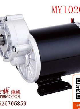 尤奈特永磁直流有刷减速电机MY1020Z-450W48V36V24V 电动三轮车配