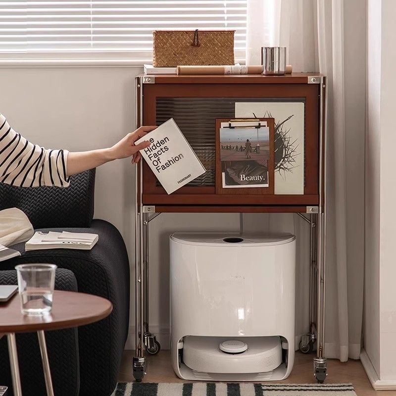 北欧客厅扫地机器人置物架