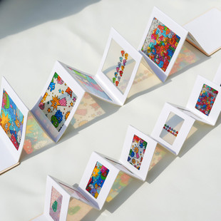 diy立体透光反转胶片风琴本折叠书相册本纪念册情侣款生日手绘