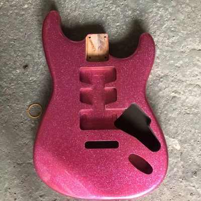 芬达 Fender电吉他大颗粒闪光漆玫红色 琴体 DIY吉他 ST吉他琴体