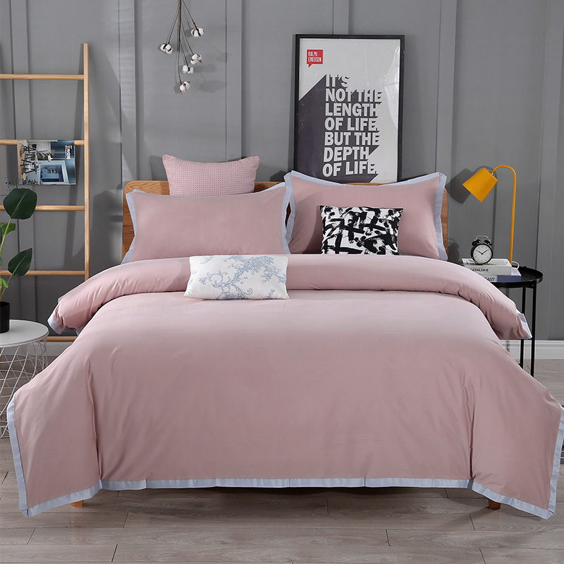 出口加厚磨毛四件套纯棉全棉简约双人被套床单秋冬1.5米1.8m2.0床