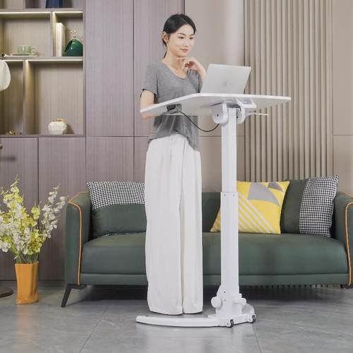 Frankwood站立式升降工作台移动折叠收纳床边办公桌儿童学习桌子