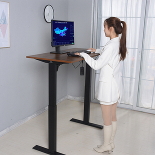 升降台式 智能电动站立式 电脑桌可调节笔记本办公工作台家用学习桌