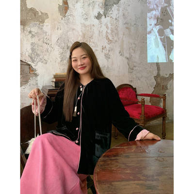 Dazi金大支新中式国风丝绒外套