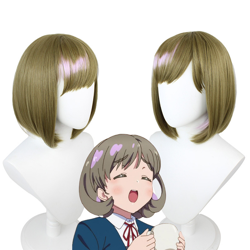 LoveLive!SuperStar!! 唐可可假发角色短发挑染饭团头cosplay假发