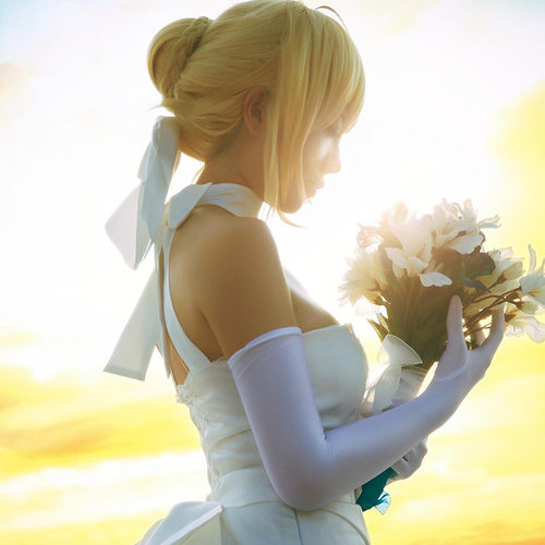 saber吾王cosplay假发
