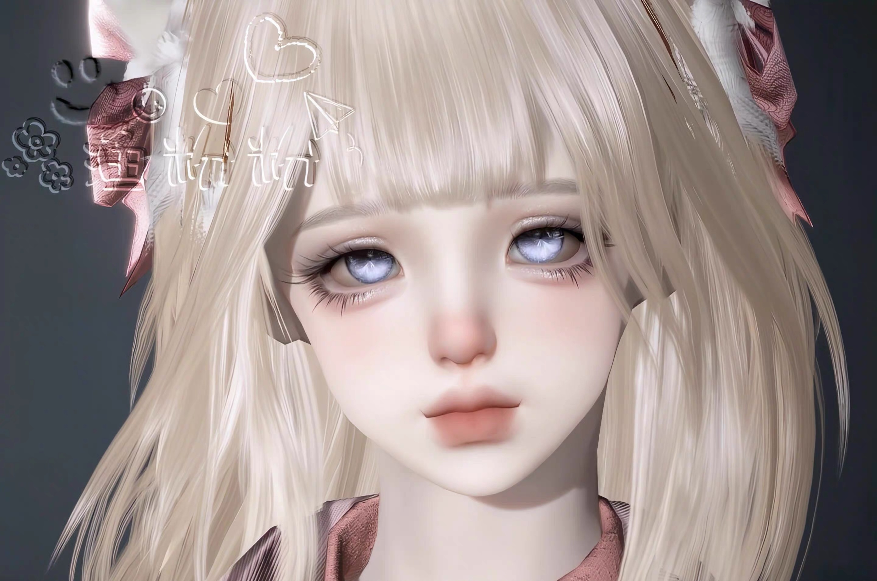 渔粉粉 小个子体型 可爱捏脸 逆水寒手游捏脸女通用