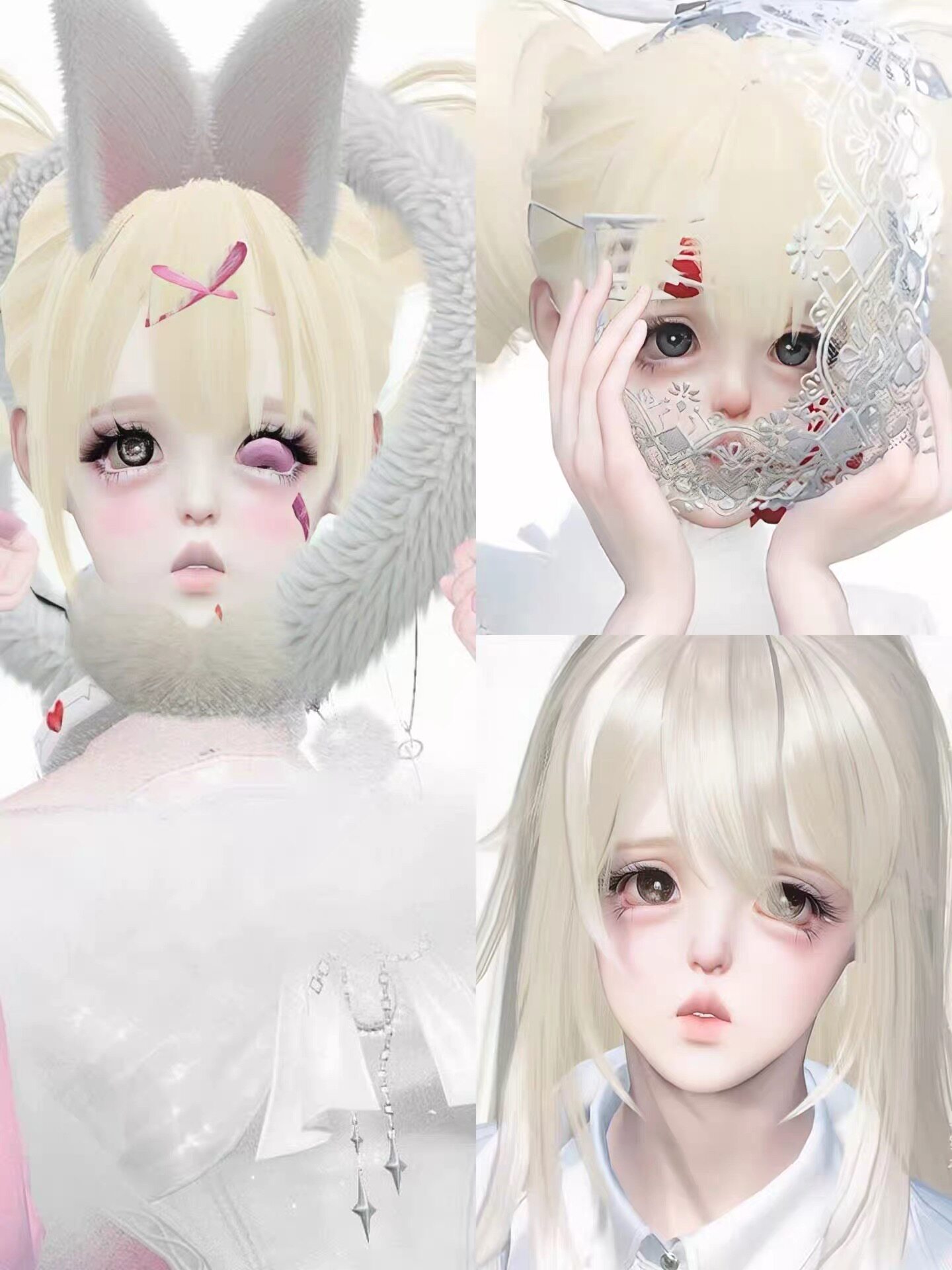 发4 人偶心事本 编织梦 逆水寒手游捏脸女通用