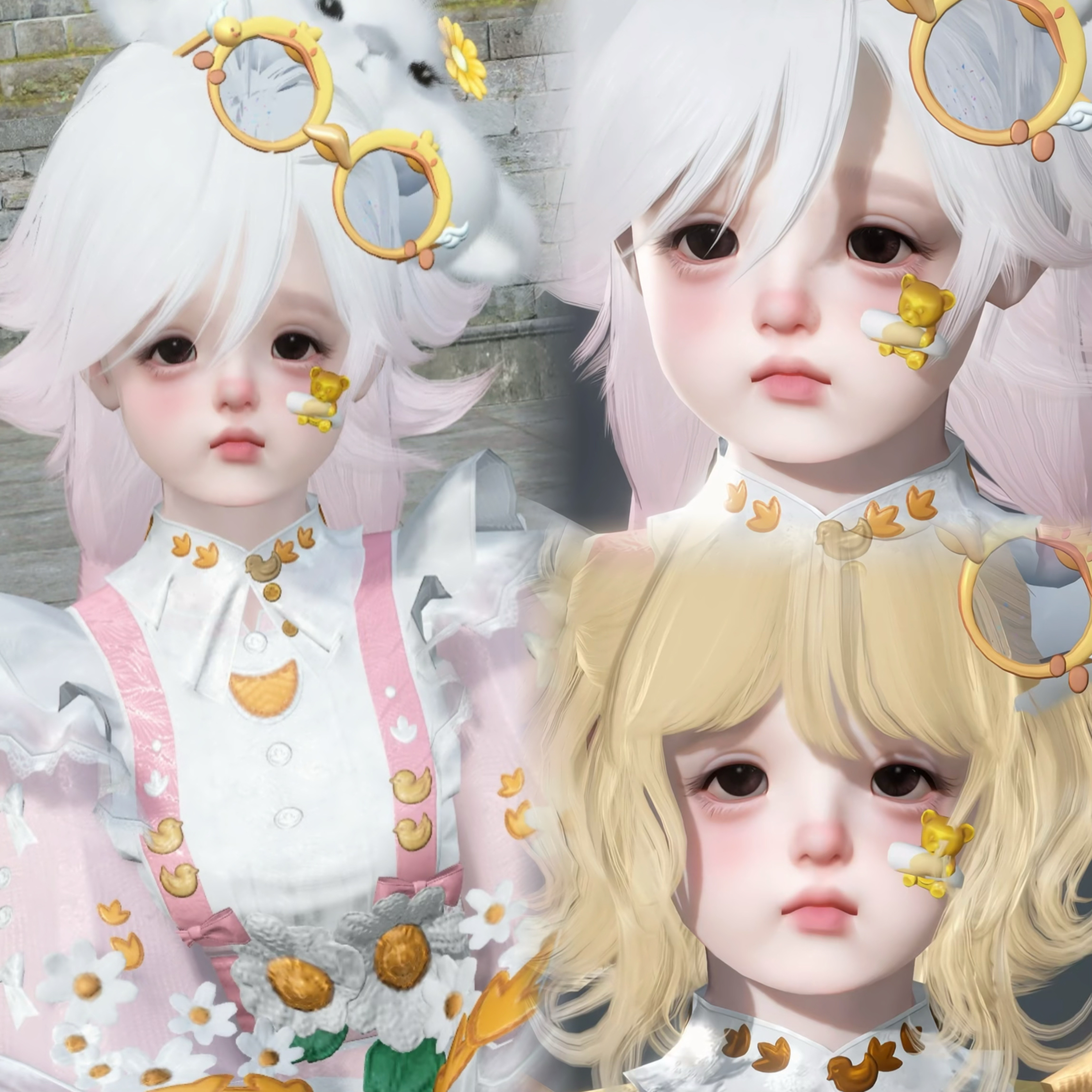 嘤嘤酱 布西西呀 逆水寒手游捏脸女通用萝莉可爱 原版