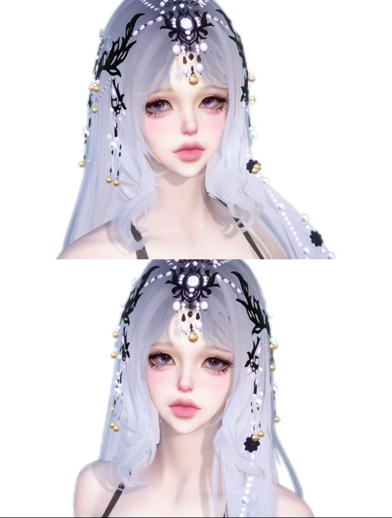 紫薯 kkyuu捏脸 逆水寒手游女职业通用捏脸码