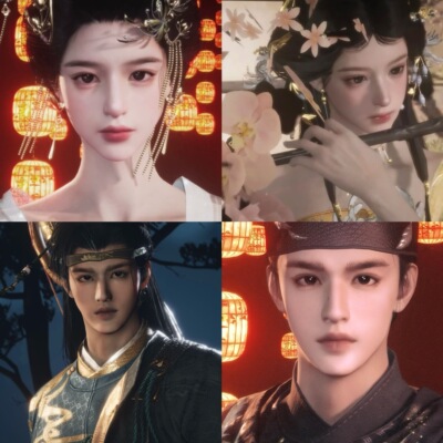 2款 一只柒vea 活人感CP 芝罗 执青 燕云十六声捏脸男女 端游手游