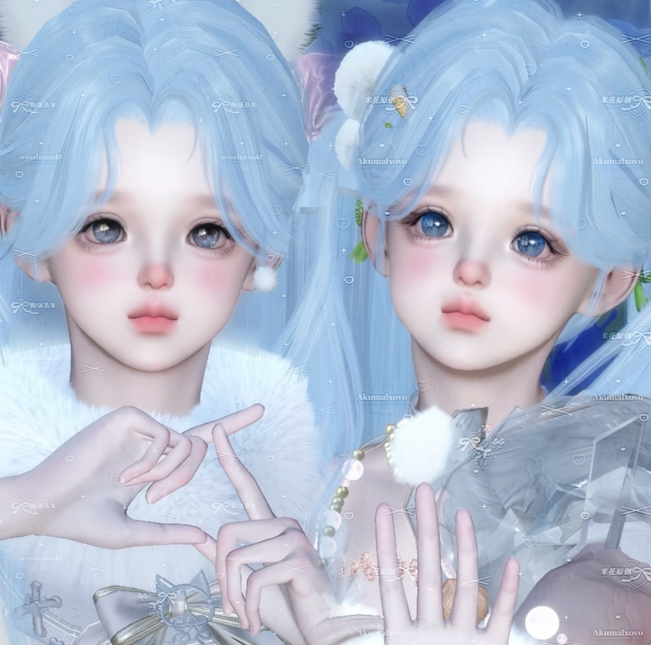 葱葱 爱丽丝 米花原创 逆水寒手游捏脸全职业女通用 原版