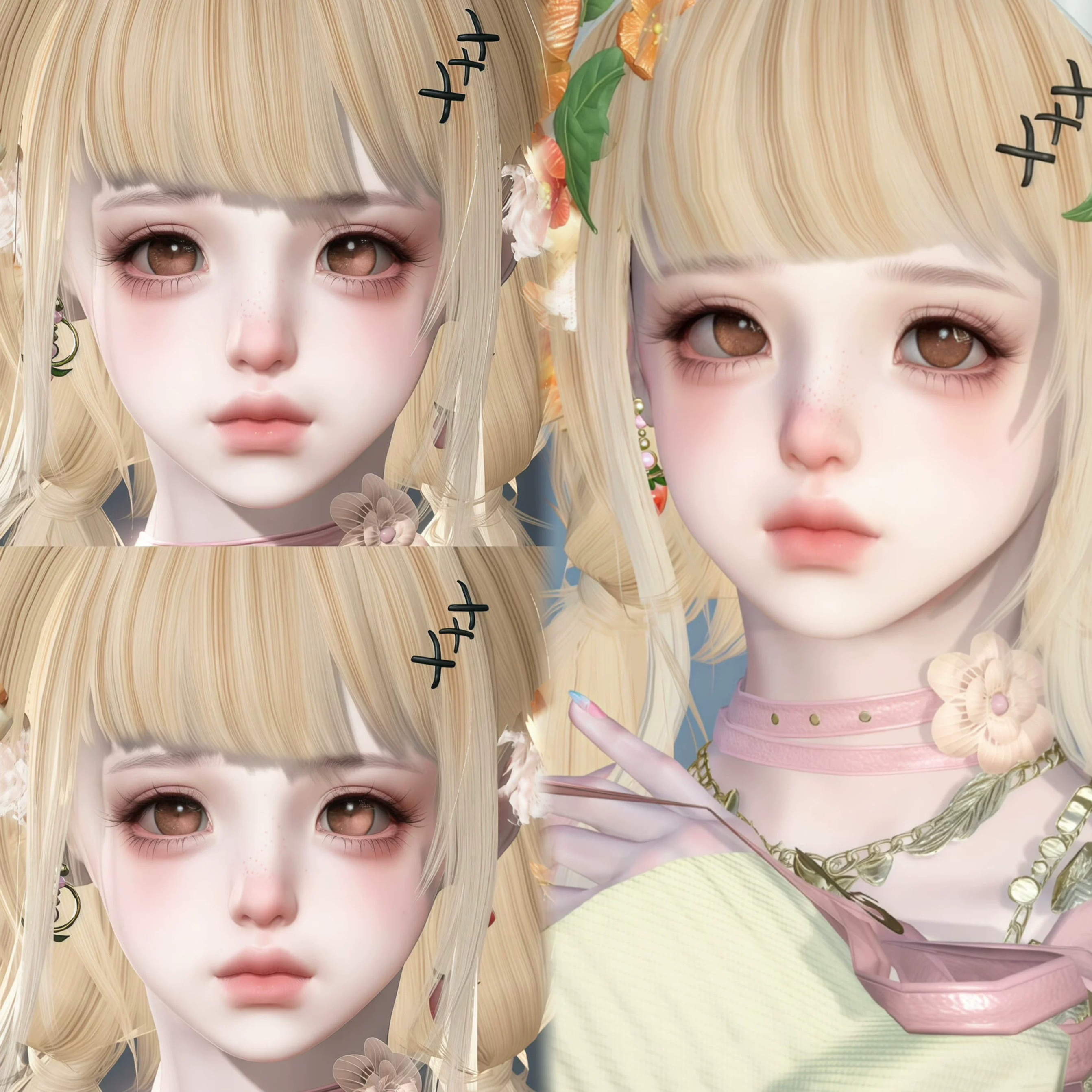 杨枝甘露 渔粉粉 可爱萝莉小个子体型 逆水寒手游捏脸女通用 原版