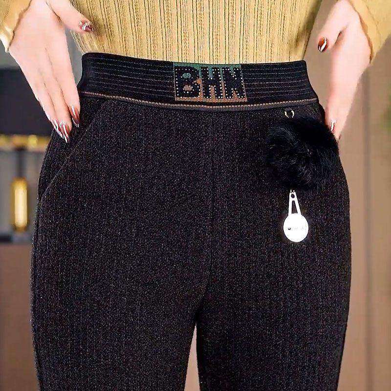 加绒裤子女士中年妈妈微喇女裤冬季长毛绒加厚雪尼尔喇叭直筒裤潮,女装/女士精品,休闲裤,淘宝优惠券,粉丝福利购,淘宝优惠卷